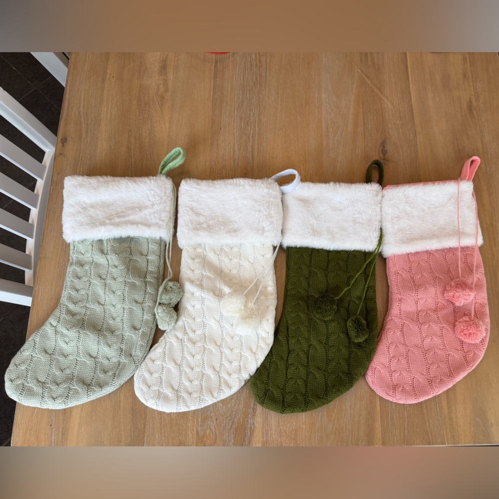 Knit Christmas Stockings Set of 4